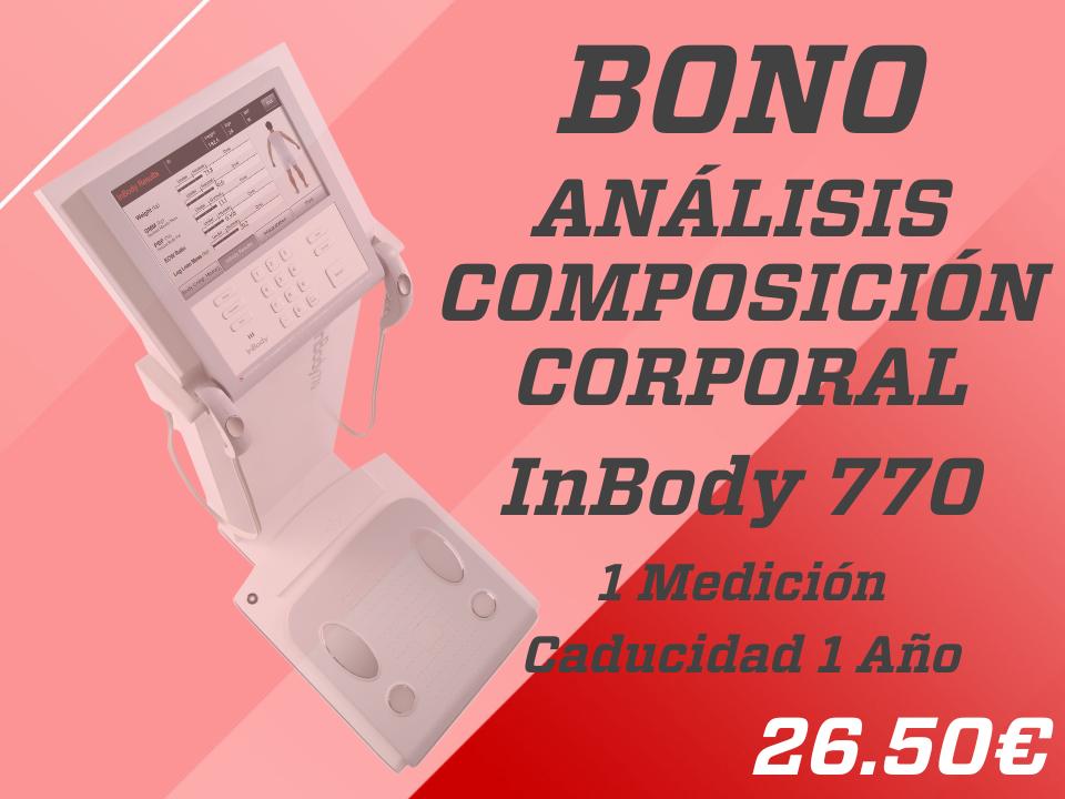 ANÁLISIS COMPOSICIÓN CORPORAL InBody 770 (1 Medición - Caducidad 1 Año)