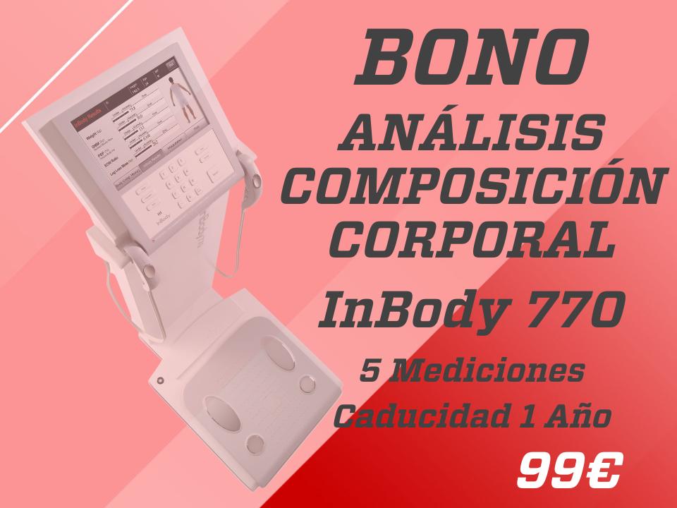 ANÁLISIS COMPOSICIÓN CORPORAL InBody 770 (5 Mediciones - Caducidad 1 Año)