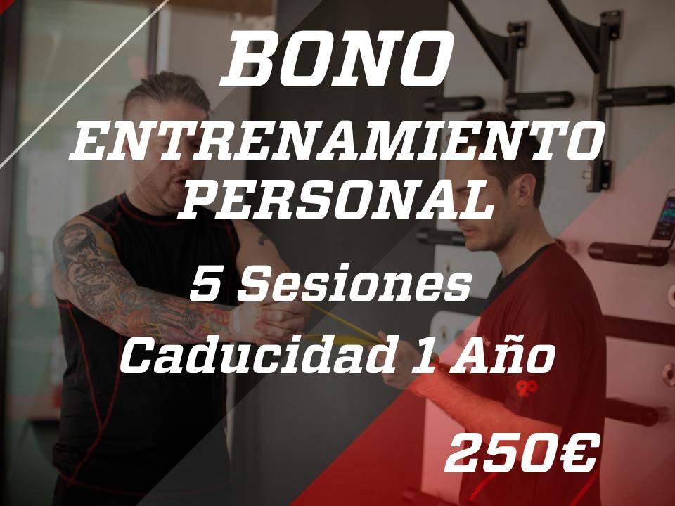 ENTRENAMIENTO PERSONAL (5 Sesiones - Caducidad 1 Año)